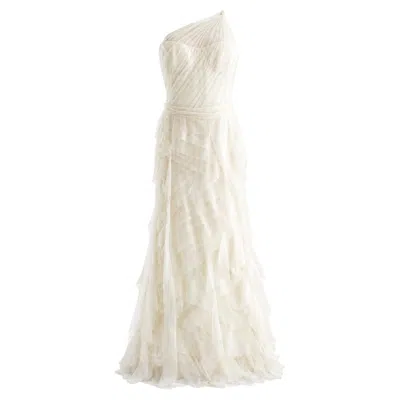 Pre-owned Vera Wang Farrah Ivory Gossip Girl Wedding Bridal Tulle Gown In White