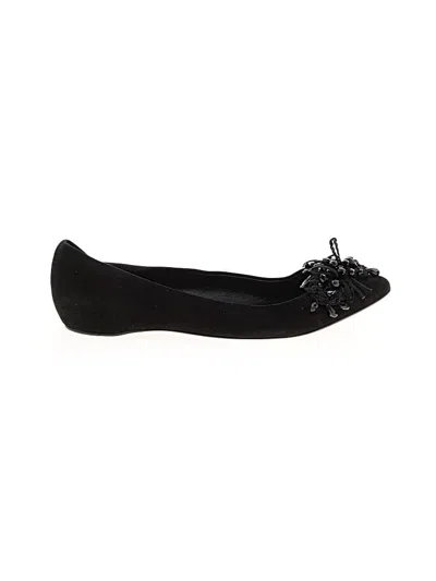Pre-owned Vera Wang Flats In Black