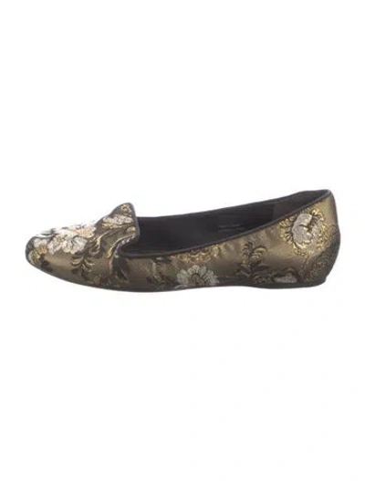 Pre-owned Vera Wang Floral Print Loafers In Neutral