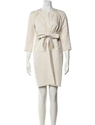 Pre-owned Vera Wang Floral Print In Neutrals