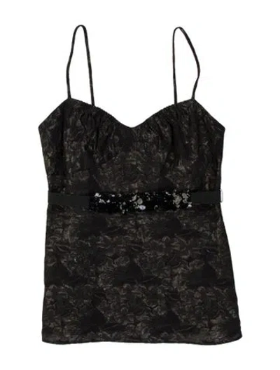 Pre-owned Vera Wang Floral Print Strapless Top In Multicolor