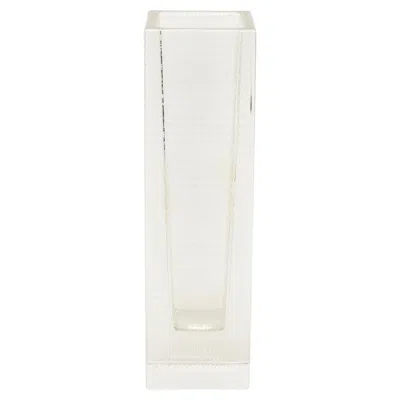 Pre-owned Vera Wang For Wedgewood Crystal Vase With Spiritual Cascading Words In Transparent
