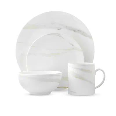 Vera Wang For Wedgwood Vera Wang Venato Imperial Dinnerware Set, 4 Pieces In White