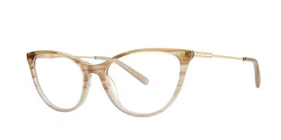 Vera Wang Gizelle Satin Horn Occhiali Da Vista Marroni Per Uomo (solo Montatura) In Gold