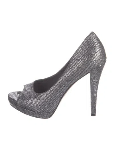 Pre-owned Vera Wang Glitter Glitter Accents Sandals