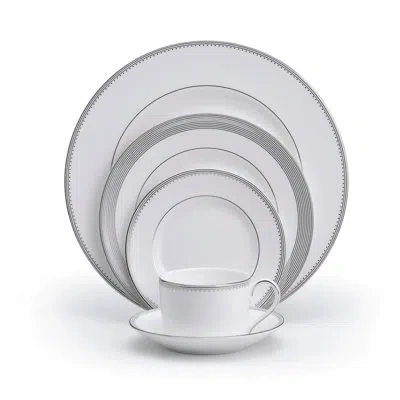 Vera Wang Grosgrain 5 Piece Bone China Place Setting Set, Service For 1 In White;gray