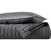 Vera Wang Herringbone Sateen Quilt & Sham Set In Soft Charcoal
