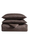 Vera Wang Illusion 3-piece Comforter & Shams Set In Bittersweet Brown