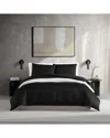 Vera Wang Illusion 3pc Duvet Cover Set In Black
