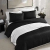 Vera Wang Illusion Textured 3 Piece Duvet Cover Set, King In Black