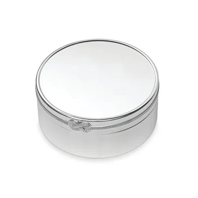 Vera Wang Infinity Keepsake Box Round 7.5" In White