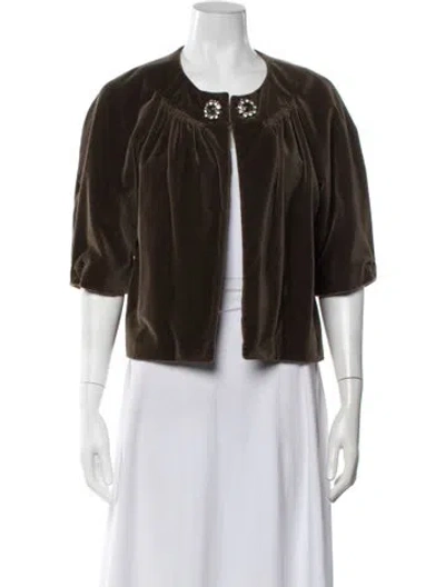 Pre-owned Vera Wang Jacket In Brown