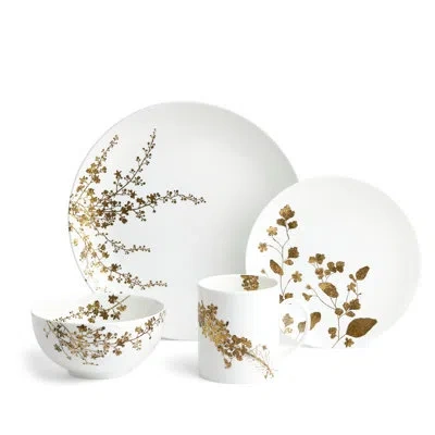 Vera Wang Jardin 4-piece Setting In White;gold