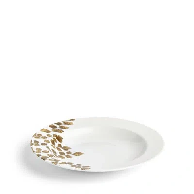 Vera Wang Jardin Rim Soup 9" In White;gold