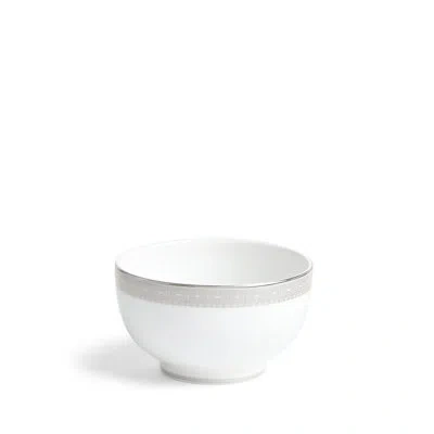 Vera Wang Lace Gold Rice Bowl In Silver,white