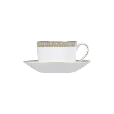 Vera Wang Lace Gold Teacup & Saucer In Multi