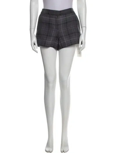 Pre-owned Vera Wang Lamb Leather Mini Shorts In Black