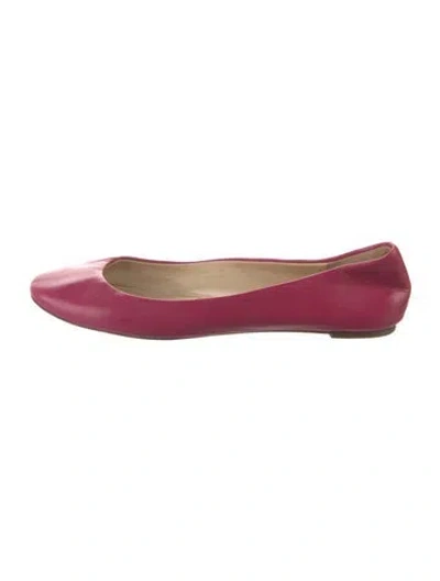 Pre-owned Vera Wang Leather Ballet Flats In Pink