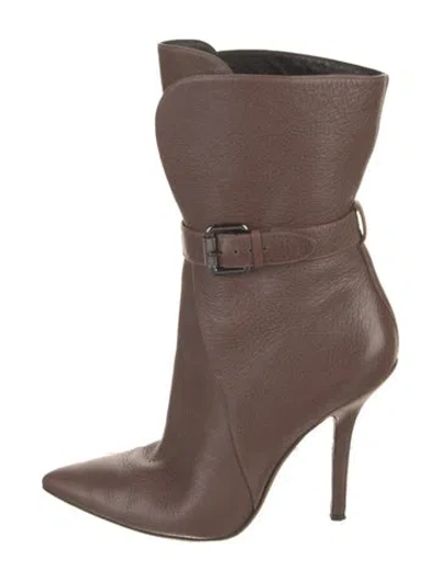 Pre-owned Vera Wang Leather Boots In Brown