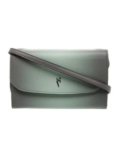 Pre-owned Vera Wang Leather Crossbody Bag In Gray