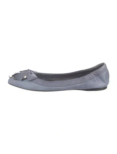 Pre-owned Vera Wang Leather Flats In Blue