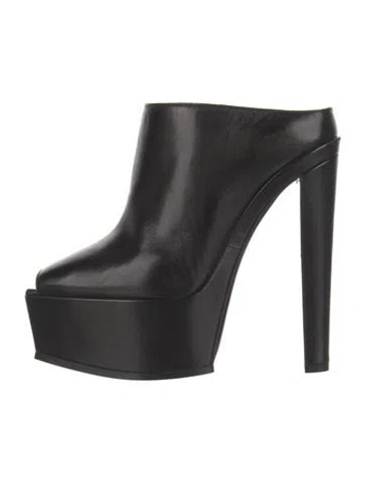 Pre-owned Vera Wang Leather Mules In Black