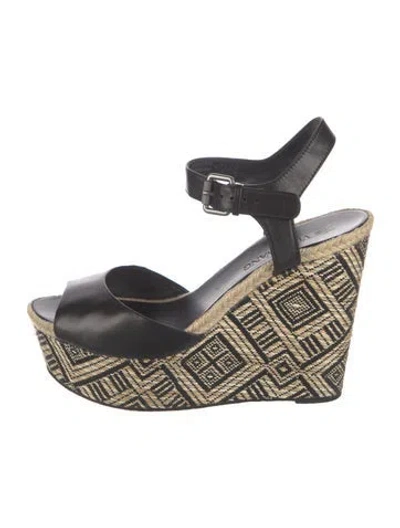 Pre-owned Vera Wang Leather Patterned Pumps In Black/neutrals