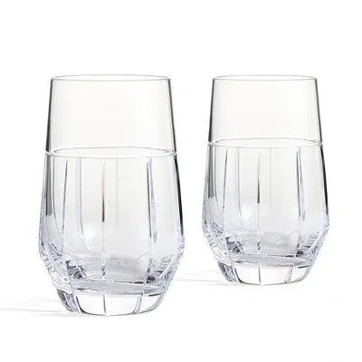 Vera Wang Luxe Graphite Highball, Set Of 2 In Transparent