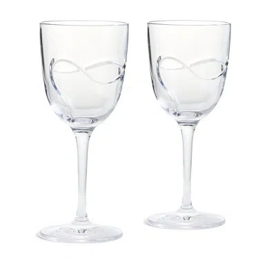 Vera Wang Luxe Graphite Wine, Set Of 2 In Transparent