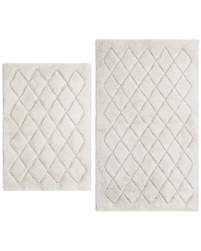 Vera Wang Marquis Diamond 2pc Bath Rug Set In Grey