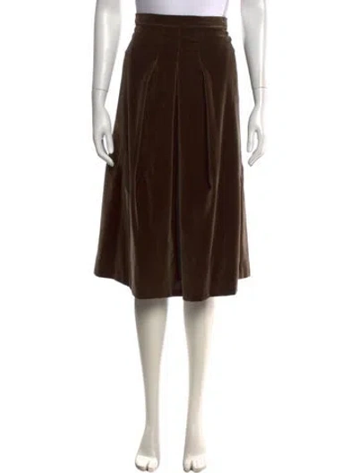 Pre-owned Vera Wang Midi Length Skirt In Brown