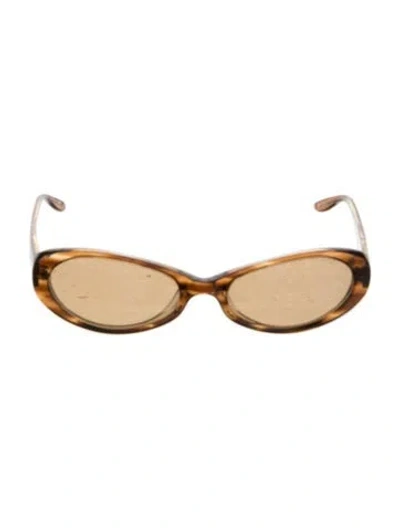 Pre-owned Vera Wang Narrow Tinted Sunglasses In Brown