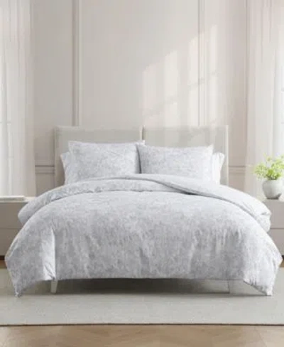 Vera Wang Nebulous Flower Cotton Comforter Sets In Gray