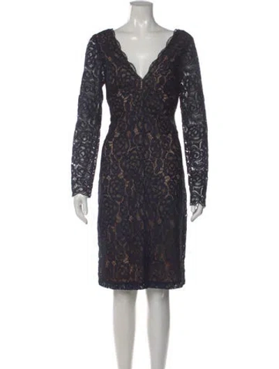 Pre-owned Vera Wang Nylon Knee-length Dress In Blue