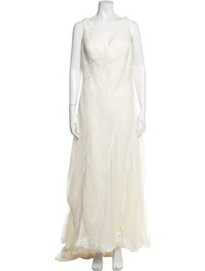 Pre-owned Vera Wang Nylon Long Dress In Neutral