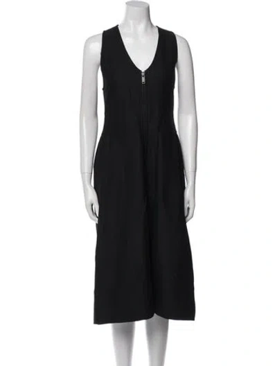 Pre-owned Vera Wang Nylon Midi Length Dress In Black