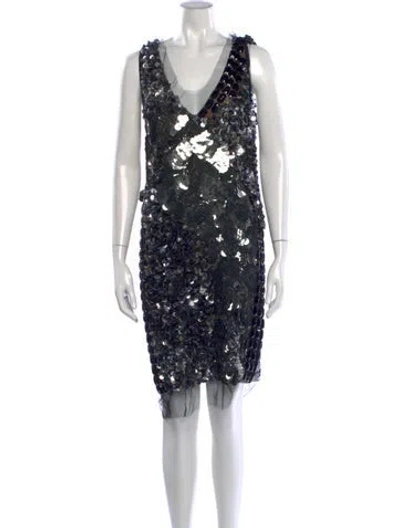 Pre-owned Vera Wang Nylon Mini Dress In Black