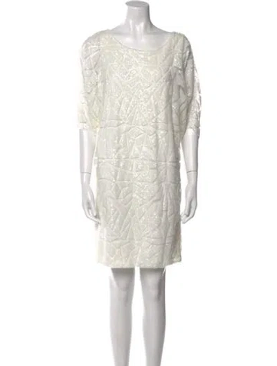 Pre-owned Vera Wang Nylon Mini Dress W/ Tags In Neutral