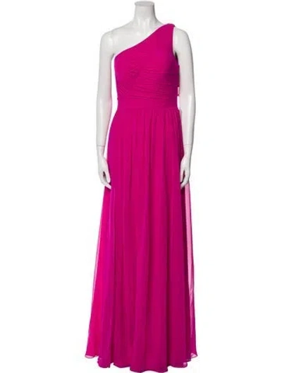Pre-owned Vera Wang One-shoulder Long Dress W/ Tags In Pink