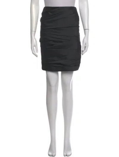 Pre-owned Vera Wang Pleated Accents Mini Skirt In Blue