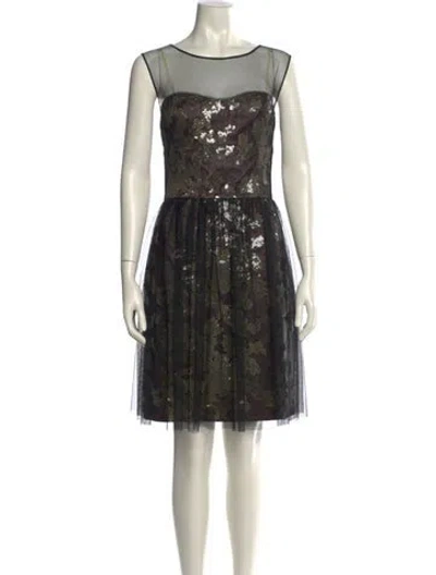 Pre-owned Vera Wang Printed Knee-length Dress W/ Tags In Multi