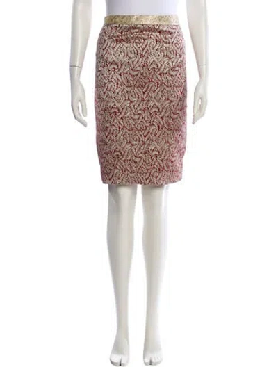 Pre-owned Vera Wang Printed Knee-length Skirt In Multi