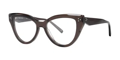 Vera Wang Priya Smoke Women's Glasses Clear Size 54 - Free Lenses - Blue Light Block Available In Brown