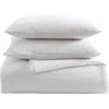Vera Wang Puckered Duvet Set In White