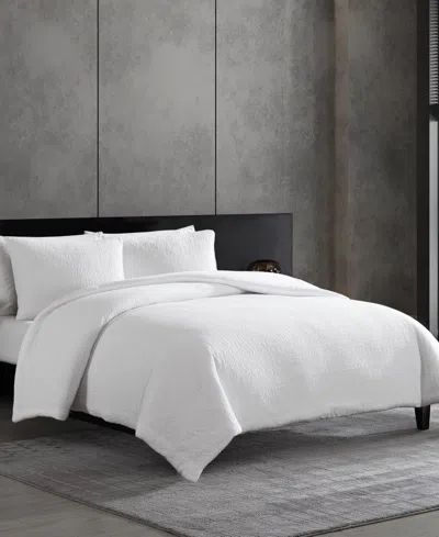 Vera Wang Puckered Texture 3-pc. Duvet Cover Set, King In White