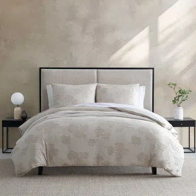Vera Wang Roses Cotton Beige Comforter Set In Beige;tan