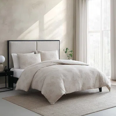 Vera Wang Roses Cotton Duvet Set In Neutral