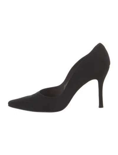 Pre-owned Vera Wang Satin Pumps In Black