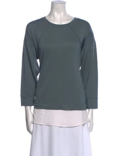Pre-owned Vera Wang Scoop Neck Long Sleeve Sweatshirt In Blue