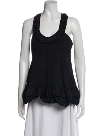 Pre-owned Vera Wang Scoop Neck Sleeveless Top In Gray